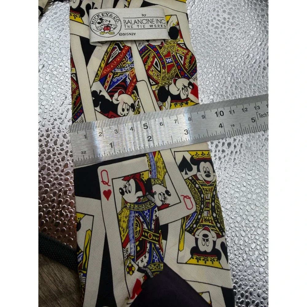 Vintage Disney Mickey Mouse Playing Cards Necktie Mickey & Co Tie Works